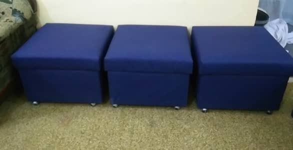3 Seater Sette / Sofa Set – Blue Color