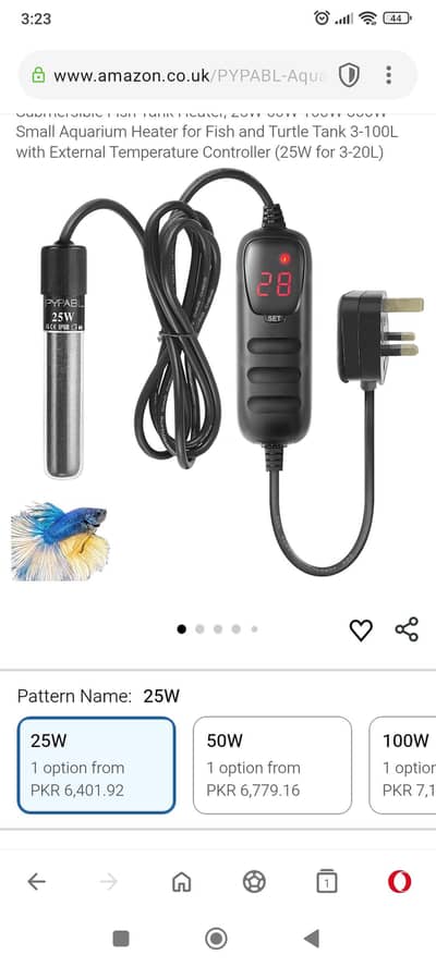Aquarium Heater Automatic  Imported with Digital Display