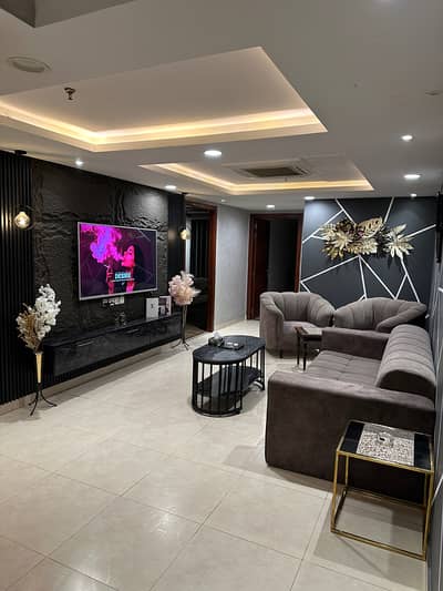 BrandNew Luxury Furnished 2Bed Apartment with Balcony Available for your peaceful Stay on the daily basis with full of Amenities you can feel free to contact us we love to welcome you and take care of your Privacy. Studio 1 bed 2 bed 3 bed Penthouse
