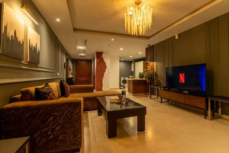 BrandNew Luxury Furnished 2Bed Apartment with Balcony Available for your peaceful Stay on the daily basis with full of Amenities you can feel free to contact us we love to welcome you and take care of your Privacy. Studio 1 bed 2 bed 3 bed Penthouse