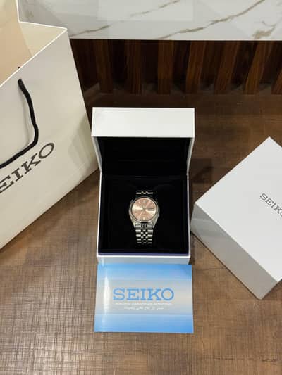 Seiko Salmon Dial Automatic Watch