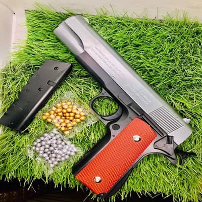 colt 1911 toy gun hard material and heavy weight.