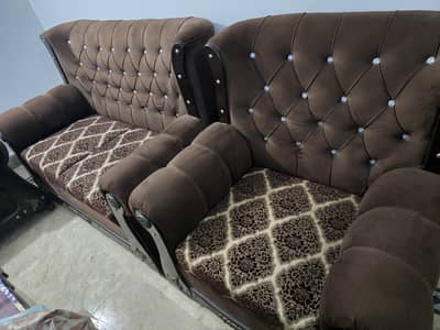 six 6 seater sofa set with big table.