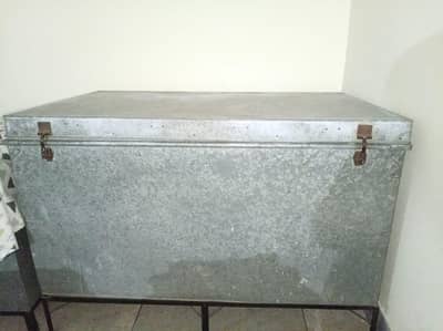 Large 6ft Iron Paiti / Trunk / Storage Box with Iron stand