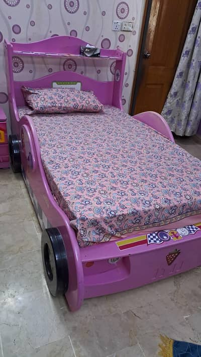 Kids Car shape single bed with under bed