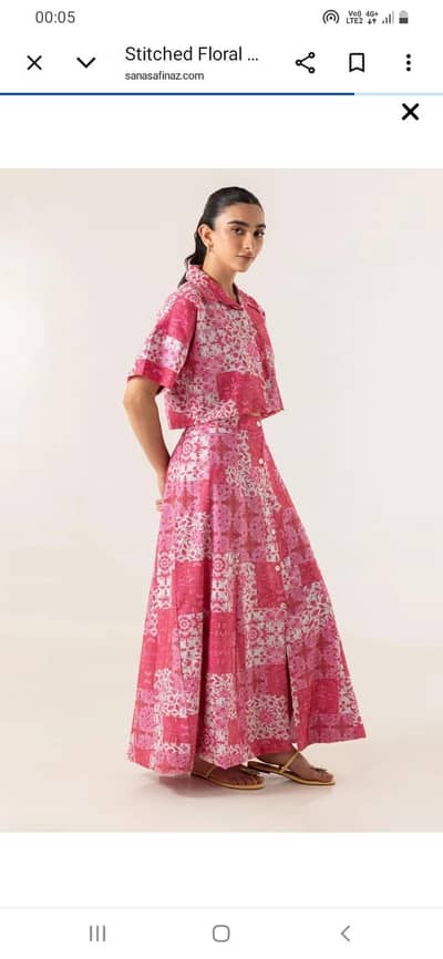 shirt with skirt sana safinaz brand