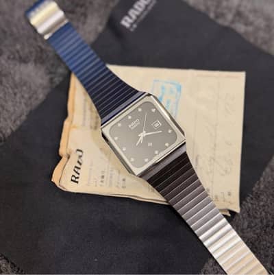 Rado Vintage silver 1980's with papers. Swiss Made