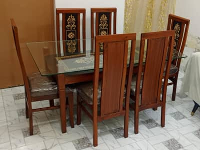 New Stylish 6 Chairs Set of Lacker Dinning Table