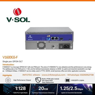 VSOL V1600GS-F Single PON Mini GPON OLT with SFP