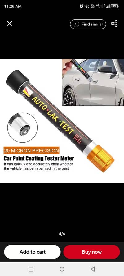 Car Paint Thickness Tester Meter Auto Lak Test Bit Golden Cap Portable