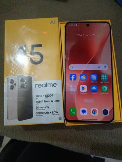 Realme 15 5g 12/512  with 10 months official warranty