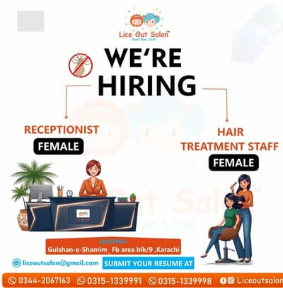 required female staff for hair treatment