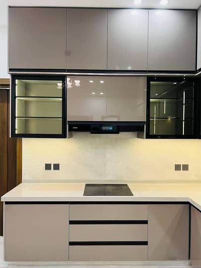 3D Italian kitchen and UV super glass sheets and Aluminium accessories