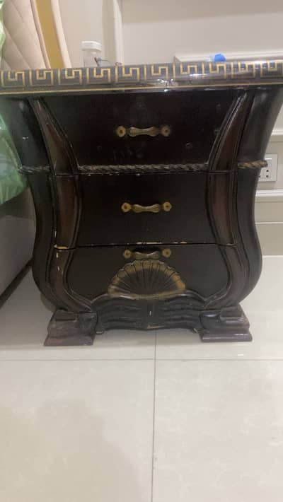 dressing table n2 side tablesin wood