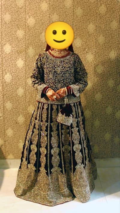 BRIDAL VELVET LEHENGA FOR SALE