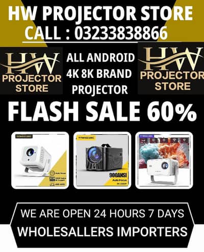 FULL HD 4k 4 ANDROID SMART PROJECTOR/MULTIMEDIA PROJECTOR/HOME CINEMA