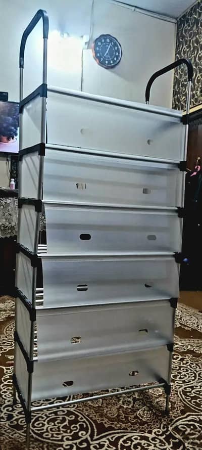 Shoe Rack Metal 6 Layer Dust Proof