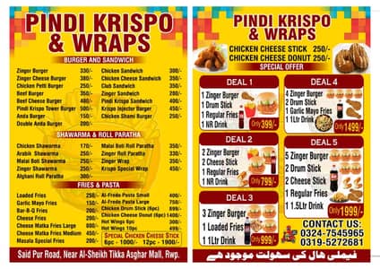 Pindi krispo and wraps