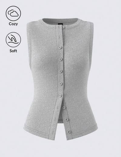 Casual Knit Sleeveless Top