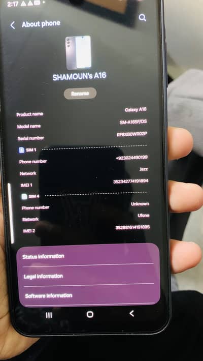 Samsung a16 8gb 256gb dual Pta good condition