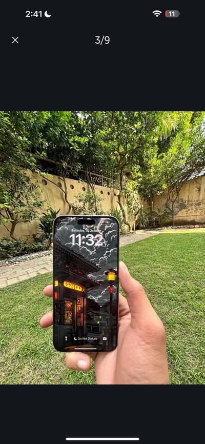 Iphone 15 pro max 256gb natrual titanium SIM LOCKED Jv only phone 85%