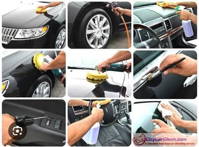 we provide car interior cleaning with ribbon polish door step