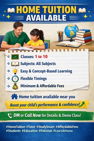 Home tuition available