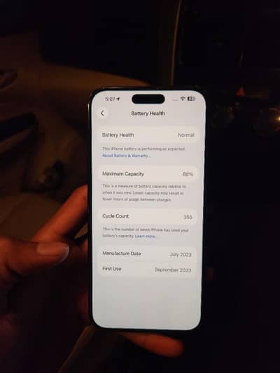 Iphone 15pluss non pta 128gb 89helth
