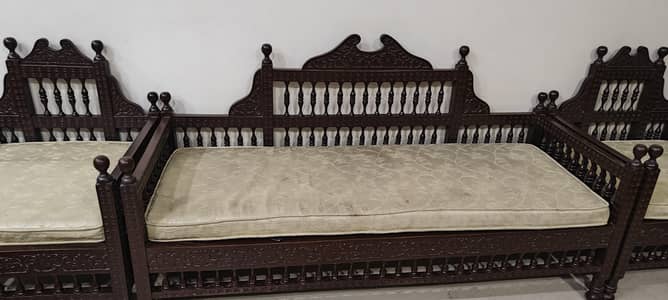 5 seater pure shesham wood sofa set
