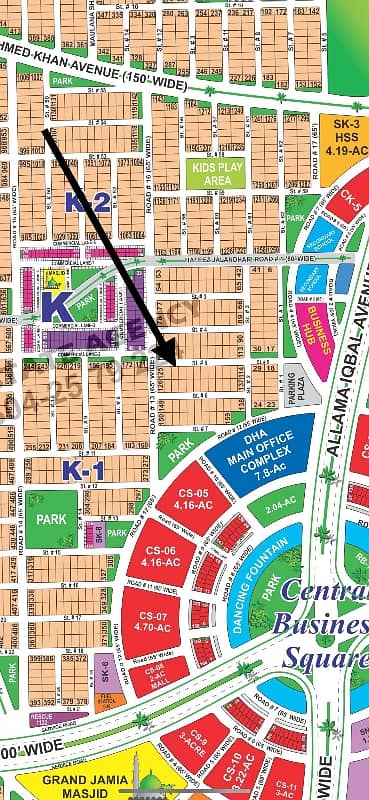 Most Prime Location Plot, Close To DHA Office And Central Square Available For Sale