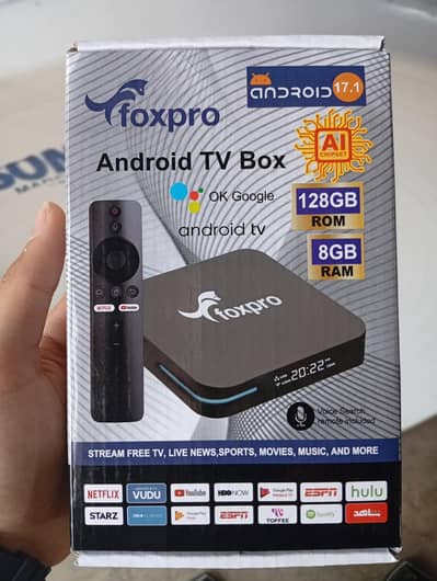 Foxpro Android TV Box With Voice Remote 8/128GB