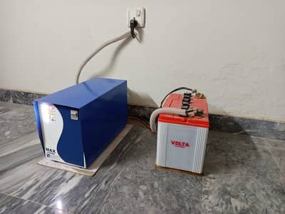 1000 Watt UPS Inverter+ Volta Battery 72ah 11 Plates