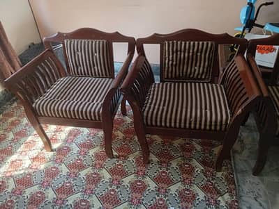 Shesham wood sofa set with table