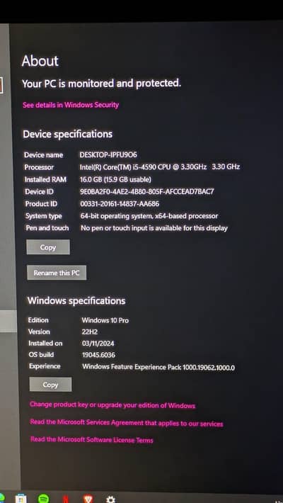 core i5 4th gen 20 inch HP elite display  monitor