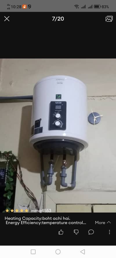Cherry 40 liter electric semi geyzer for low volate solar digital disp