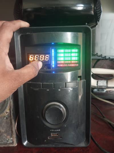 audionic bluetooth radio aux usb woofer speaker system