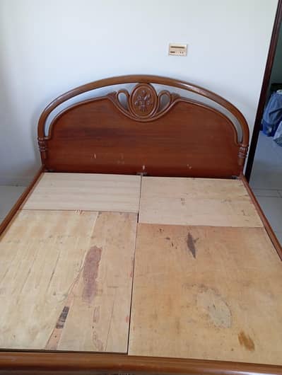 pure wooden bed