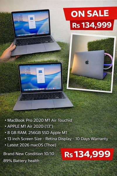 MACBOOK PRO 2020 M1 Air Touch id 8/256 Gb SSD