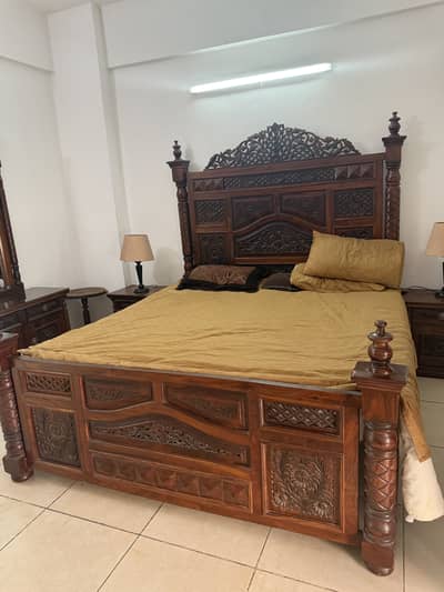 Chinioti original bed , dressing and side tables