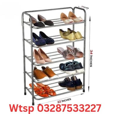 High Quality 3 / 4 / 5 Layer Steel Shoe Rack | Shoe Stand | Steel