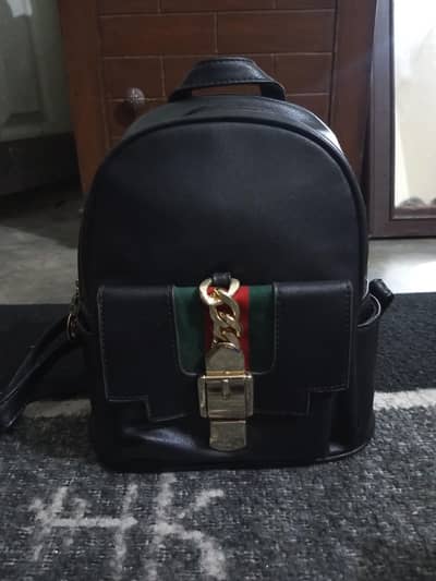 Mini jet black Backpack