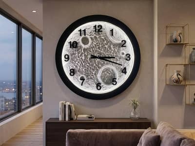 Homemade Moon light wall clock