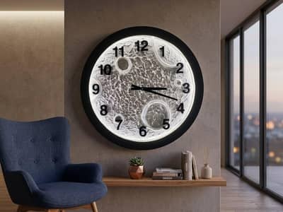 Homemade Moon light wall clock