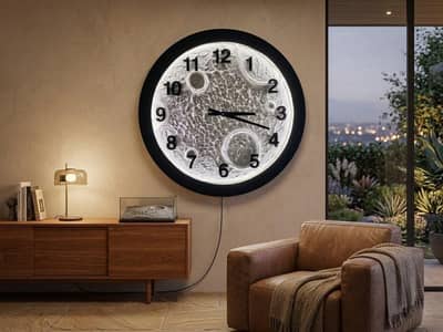Homemade Moon light wall clock