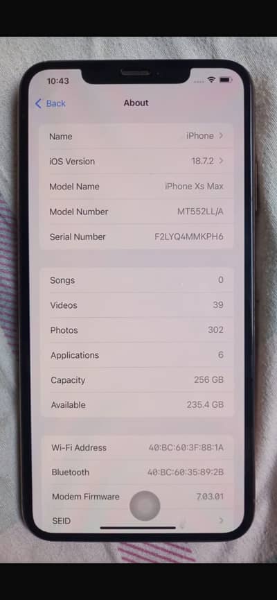 apple iphone xsmax 256gb non pta for sale lahore