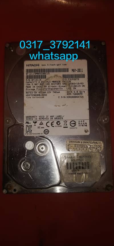 Desktop Computer & DVR/NVR Hard Disk Drive 2TB HDD SATA