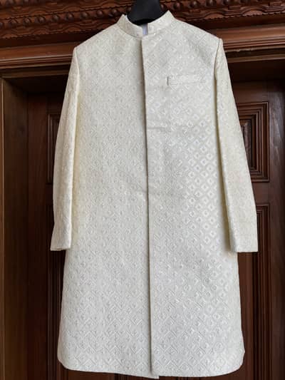 Premium Groom Sherwani – Includes Matching Turban, Shawl & Shoes