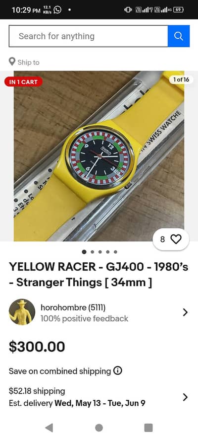 swatch watch vintage unisex analog