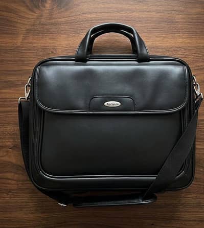 Targus  Premium Pure Leather Laptop Office Bag – Elegant & Durable