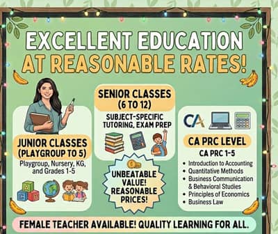 Online tutor availiable, junior to 12 and CA PRC level Teachings